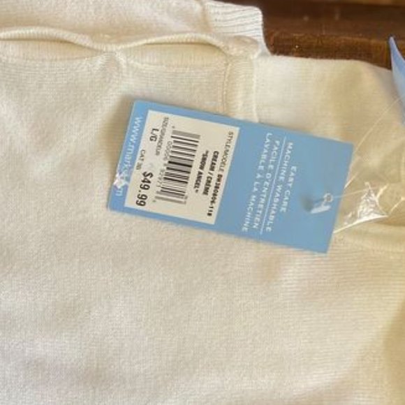 Women's Button-Up Sweater    Pink-White Sweater only - Picture 6 of 6